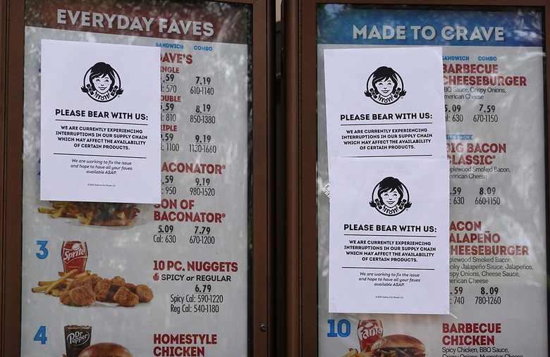 Narrowed or limited menu offerings