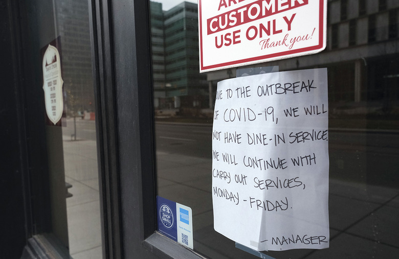 Closed off seating and dine-in service