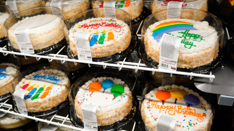Costco cakes in chiller cabinet