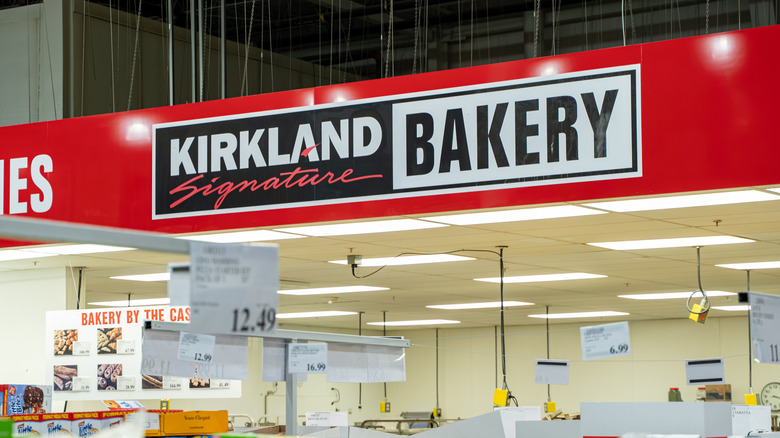 Kirkland bakery counter inside a Costco