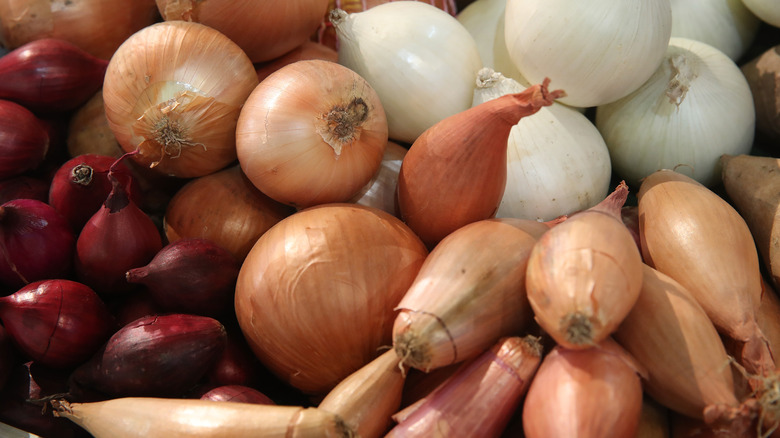 onions and shallots mixed together