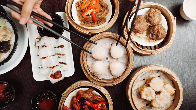 Table of dim sum