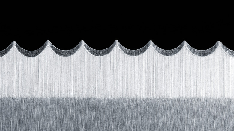 Closeup of kitchen knife 