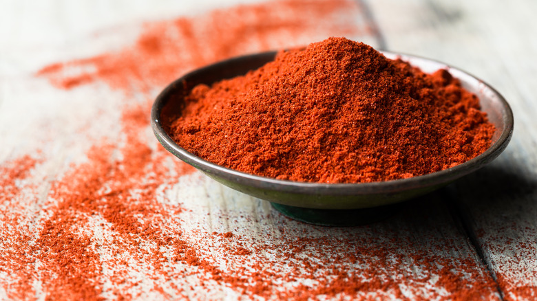 Red seasoning blend in a small bowl