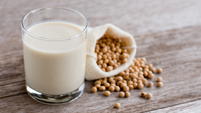 glass of soy milk