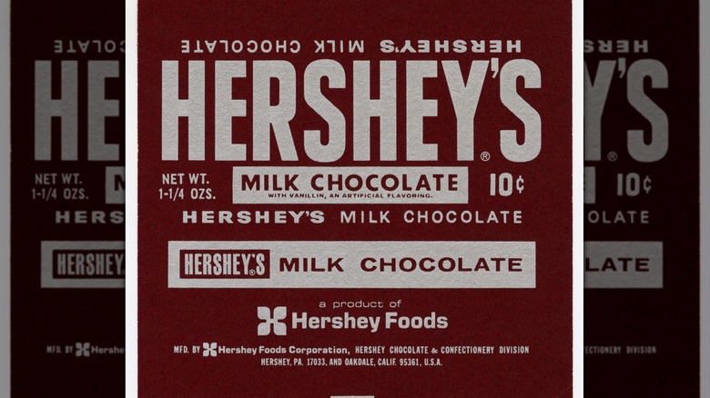 A 1968-1969 Hershey bar wrapper