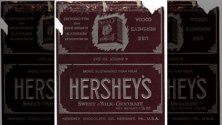 A 1913 Hershey bar wrapper