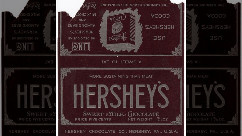 A 1915 Hershey bar wrapper