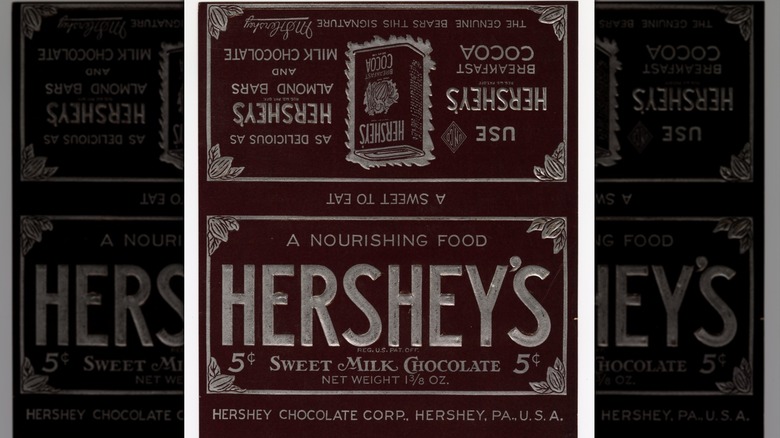A 1928 Hershey bar wrapper