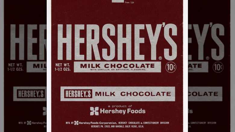 A 1968 Hershey bar wrapper