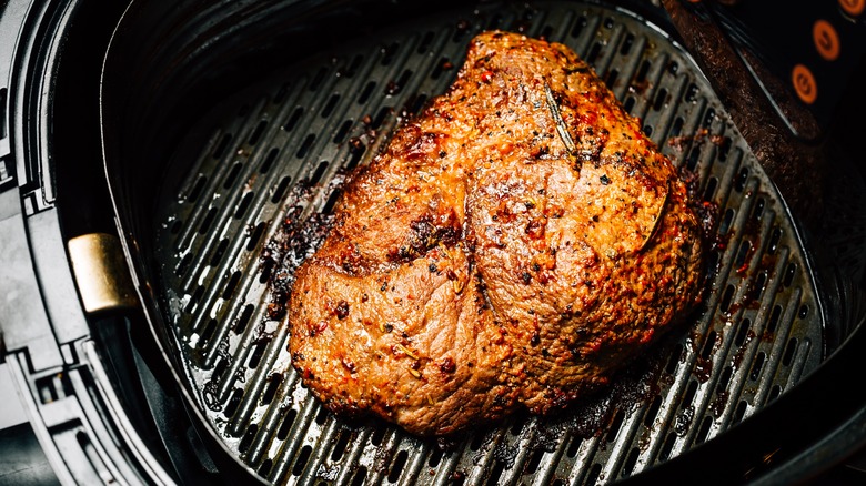 steak cooked in air fryer