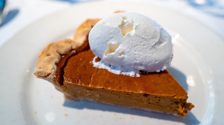 slice of pumpkin pie