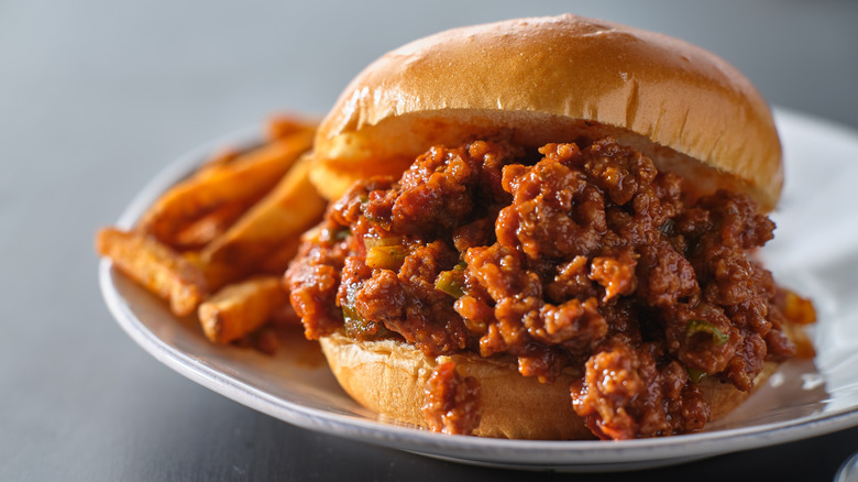 Sloppy Joe and fries
