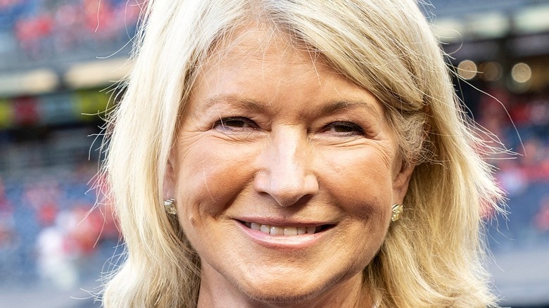 Martha Stewart smiling with earrings 