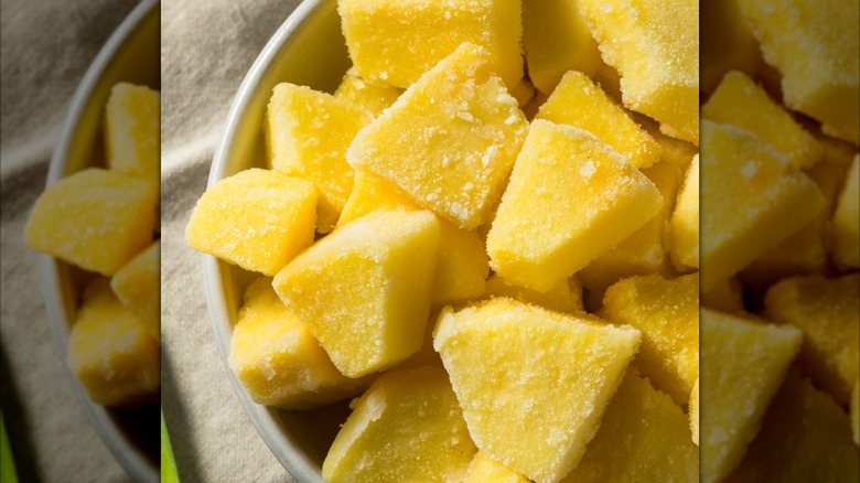 Frozen pineapple