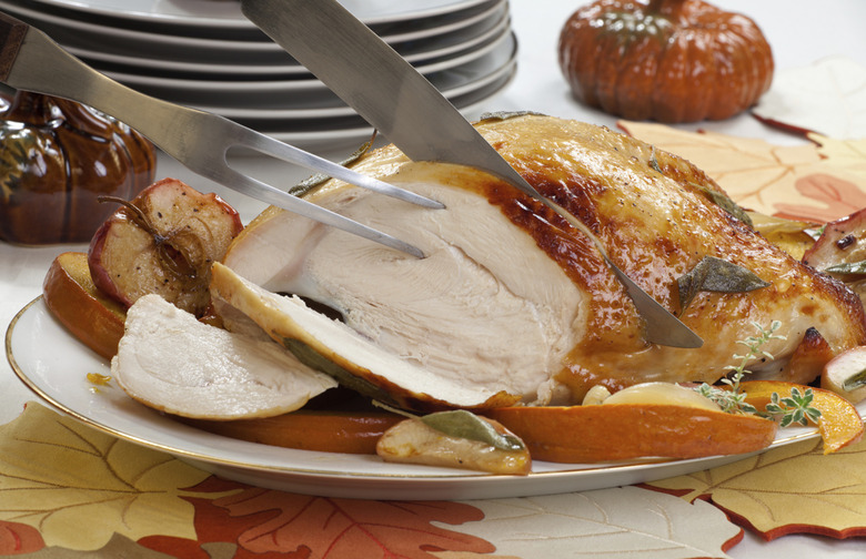 Not Removing the Breast Meat From the Bone Before Slicing
