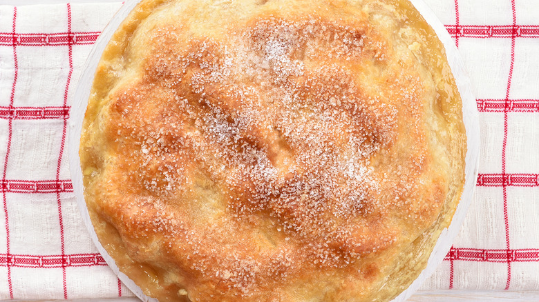Pie sprinkled with sugar 