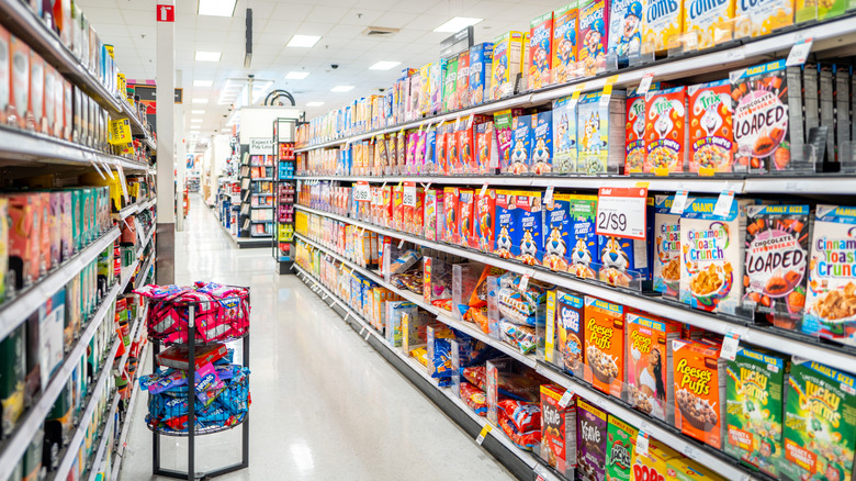 The cereal aisle at Target