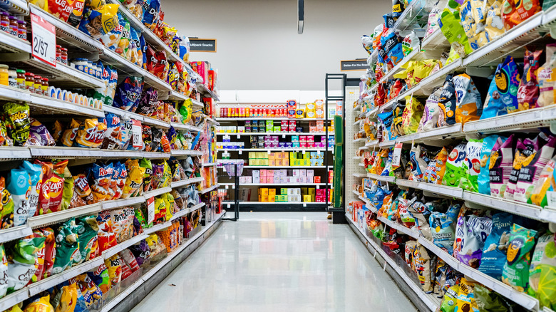 Snack aisle at Target
