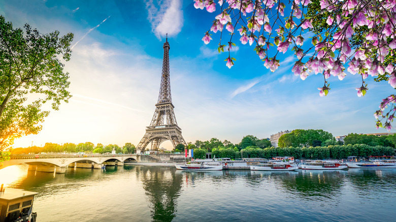 Eiffel tower and River Seine