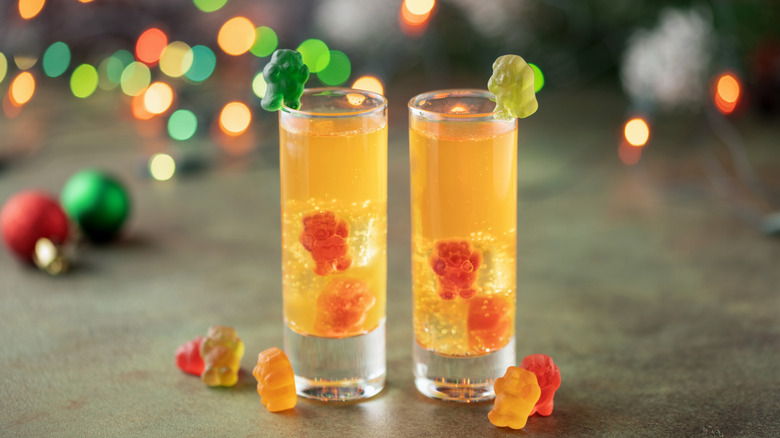 A pair of gummy bear-infused vodka shots