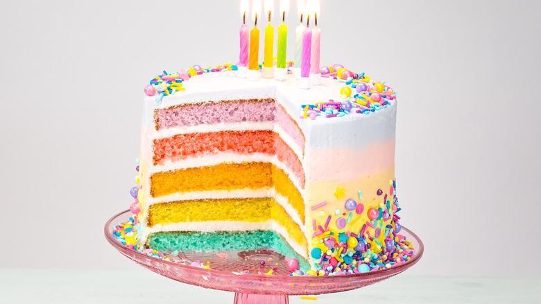 ombré birthday cake