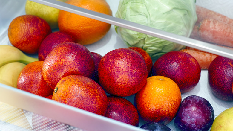 produce in the crisper drawer