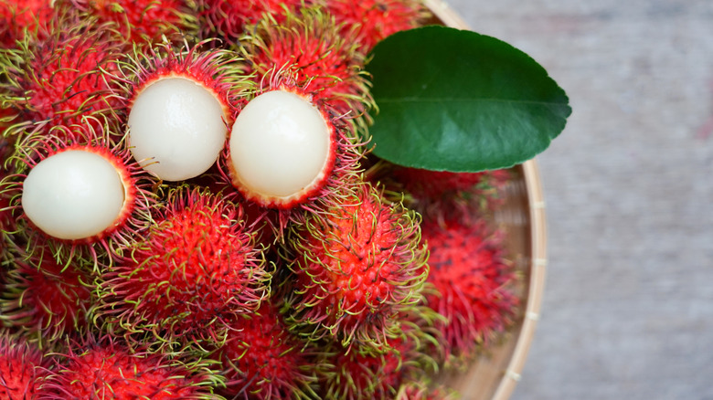 Cluster of rambutans