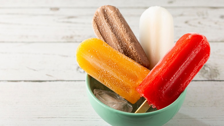Different colored popsicles