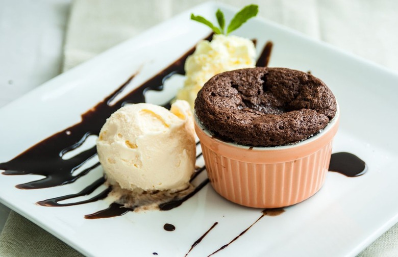 Unmold the lava cakes with a smack