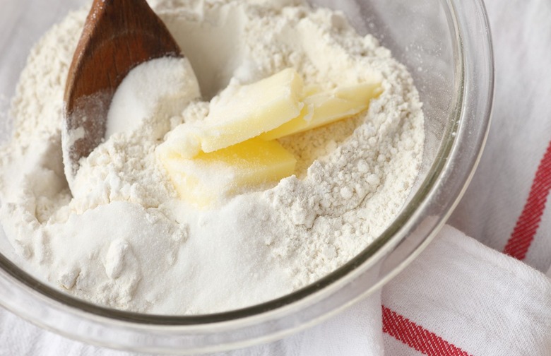 Dice the butter and combine with the sugar