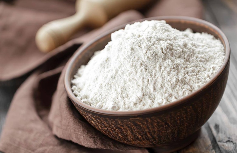 Add the flour and salt