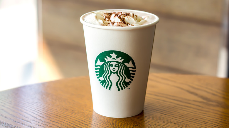 Starbucks drink with cinnamon