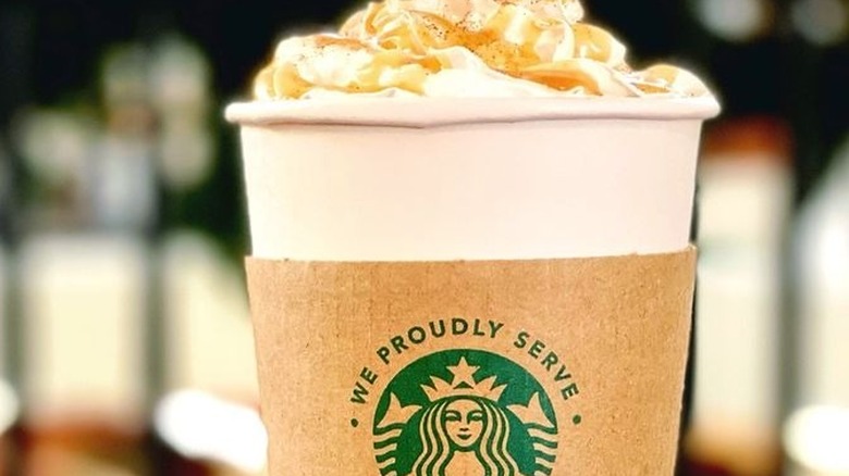 Starbucks drink with whipped cream
