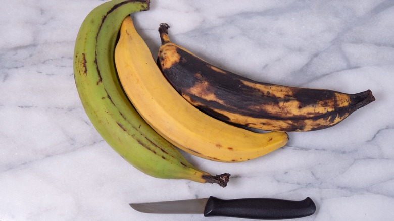 Three plantains and a knife