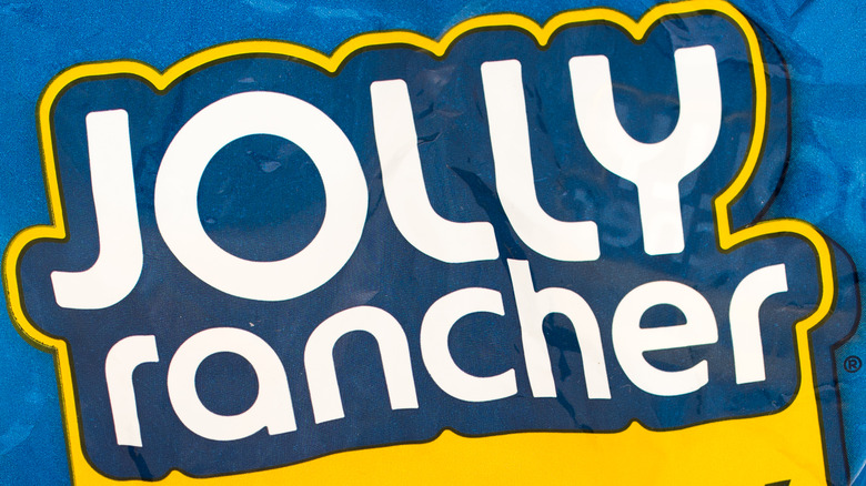 Close-up on Jolly Rancher logo