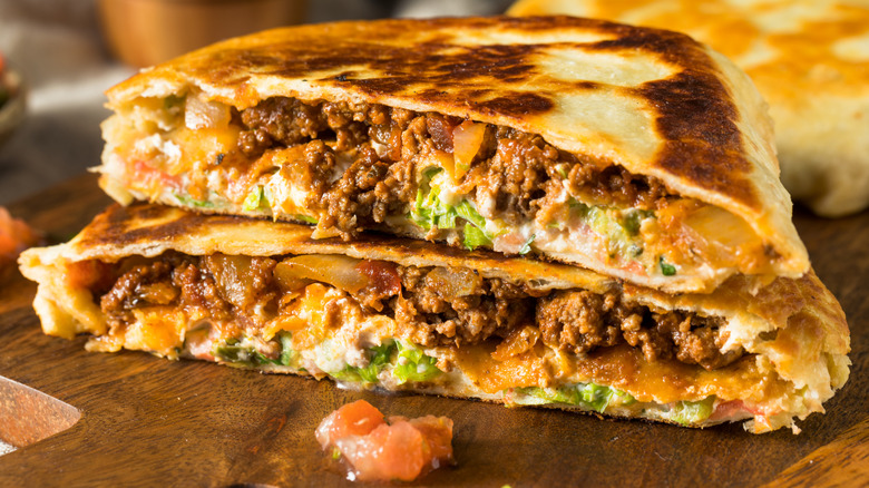 DIY Crunchwrap close up