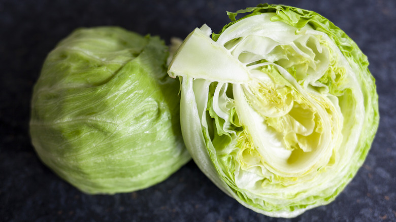 halved iceberg lettuce 
