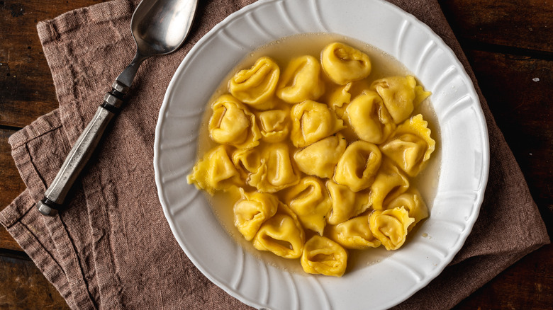 Tortellini in bowl