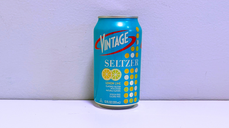 A can of Vintage Lemon Lime Seltzer
