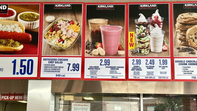 Costco food court menu