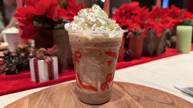 A Starbucks Frozen Peppermint Hot Chocolate
