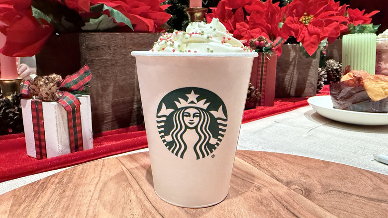 A Starbucks Frozen Peppermint Hot Chocolate