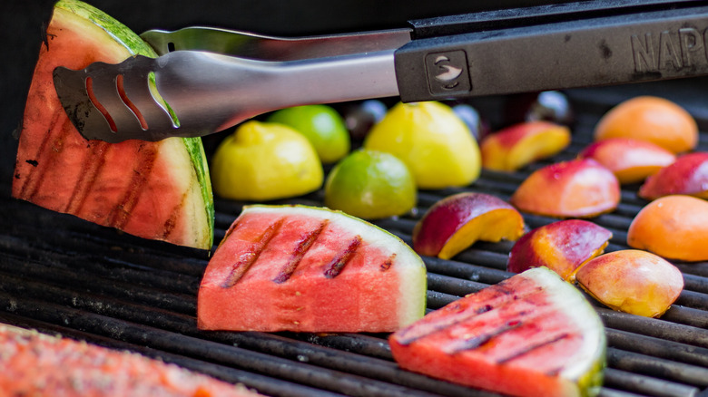 fruit on the grill