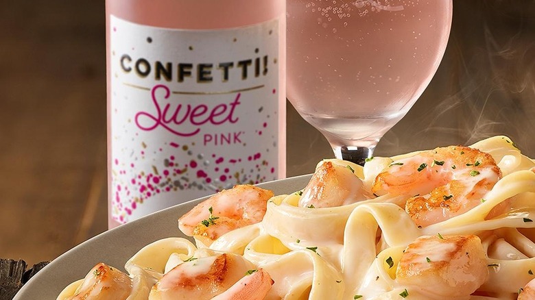 Olive Garden sweet pink wine