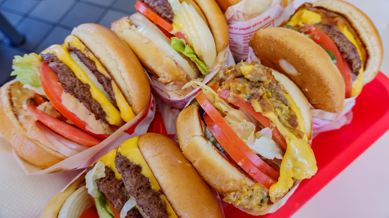 Platter of In-N-Out Burgers 