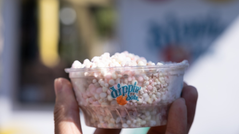 cup of dippin dots dessert