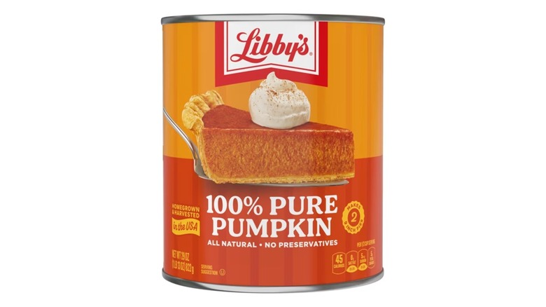 A can of Libby's 100% pure pumpkin