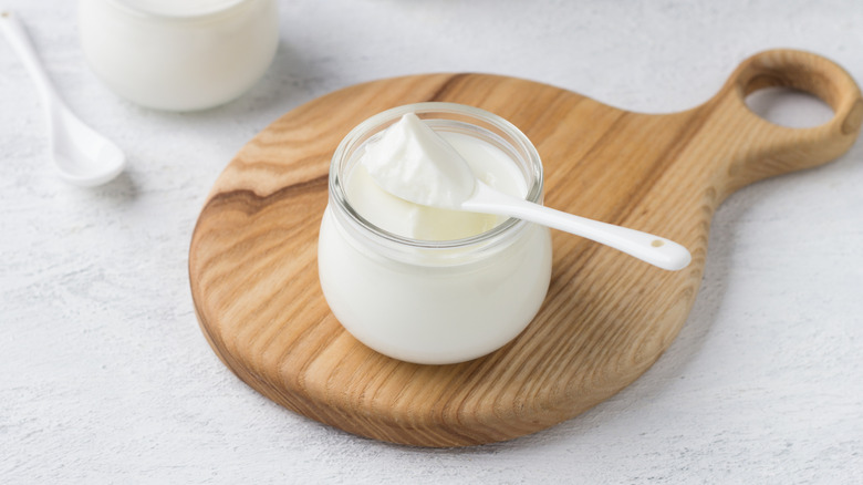 yogurt in jar