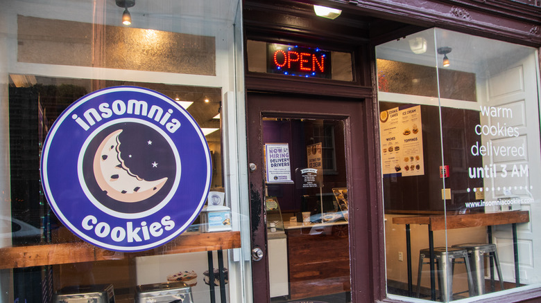 Insomnia cookies store window 